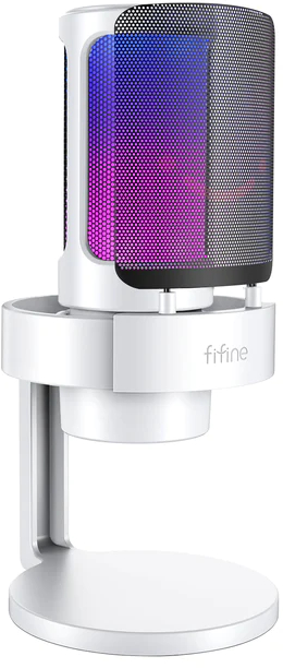 Конденсаторный USB-микрофон FIFINE AmpliGame A8, White